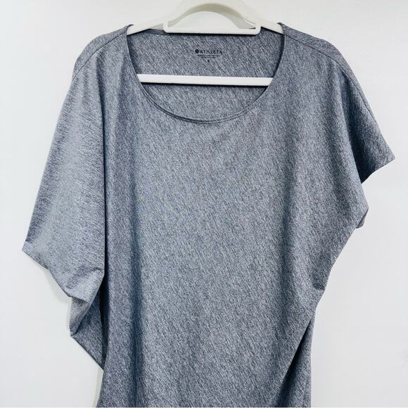 Athleta Sunlover Hilo UPF Mini Dress Heather Gray Asymmetric Size Small - Picture 3 of 13